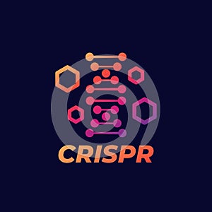CRISPR, dna, genome editing vector icon