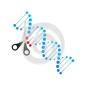 Crispr - gene editing tool. Genetic engineering. Vector stock illustration.