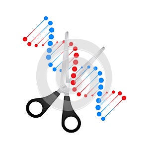 Crispr - gene editing tool. Genetic engineering. Vector stock illustration.