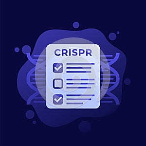 CRISPR and gene engineering icon, vector design