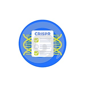 CRISPR, gene engineering vector flat icon