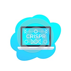 CRISPR, genome editing technology vector icon