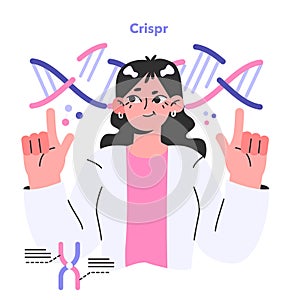 CRISPR. Innovative medicine and science technology. Scientist work