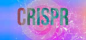 Crispr theme with abstract network lines