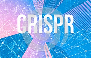 Crispr theme with abstract patterns and skyscrapers