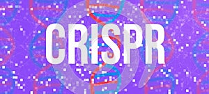 Crispr theme with DNA and abstract lines