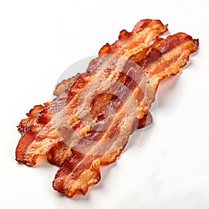 Crispy bacon isolated