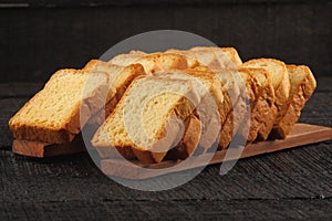 Crispy baked Rusk bread.