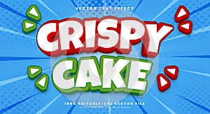 Crispy Cake Snack Style Editable Text effect