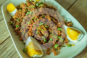 Crispy catfish salad