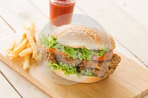 crispy chicken burger