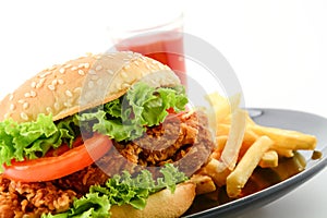 crispy chicken burger