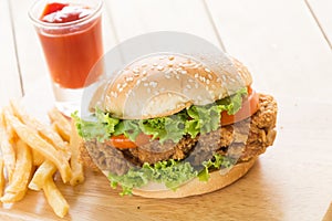 crispy chicken burger