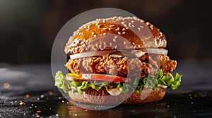The Crispy Chicken Burger.AI generated image