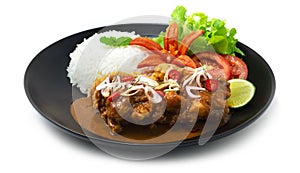Crispy Chicken Tom Yum Suace Spicy dish Thai Food