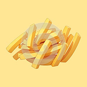 Crispy Classics: Iconic French Fries Illustration