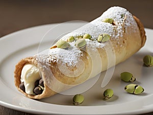 Crispy Confection: Indulging in the Delicate Ricotta Filling of Cannoli