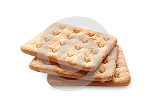 Crispy crackers isolated. Delicious snack