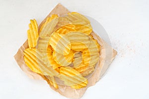 Crisp potato chips party munchies food snack slice photo