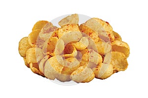 Crispy and crunchy Salty wheat cup or Katori  vatka  moon chips  vatki  fryums  snack food