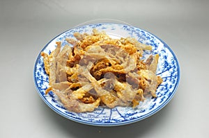 Crispy deep fried dried fish