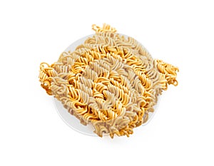 Crispy and dry instant square noodle.