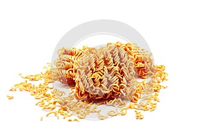 Crispy and dry instant square noodle.