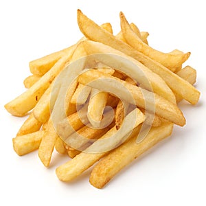 Crispy French Fries Isolated on White