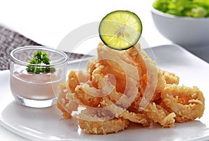 Crispy fried calamary