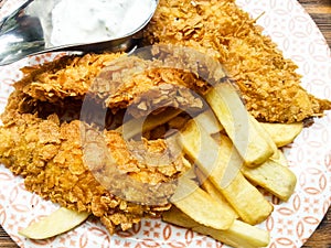 Crispy Fried chicken and Chips