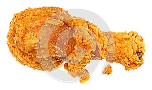 Crispy Fried Chicken Leg Over White