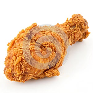 Fried chicken isolated on white background photo