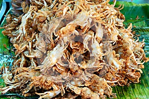 Crispy fried crabs at thai street food