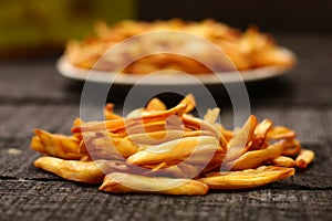 Crispy fried jack fruit chips