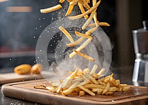 Crispy Fries with Steam and Salt Explosion