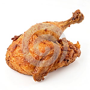Fried chicken isolated on white background photo