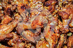 Crispy grilled chicken background