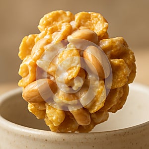 Crispy Honey Cornflake and Peanut Cluster Ball AI-GENERATED