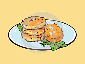 Crispy Indulgence - Illustration of Delectable Fritter