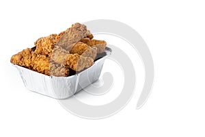 Crispy Kentucky fried chicken isolated on white background