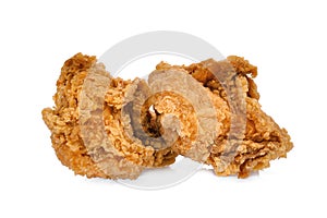 Crispy kentucky fried chicken isolated on white