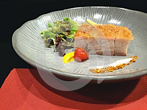 Crispy pork belly or deep fried pork