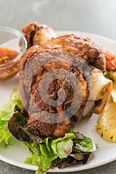 Crispy pork knuckle or German Pork Hocks photo