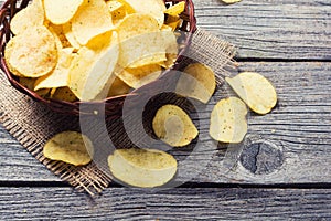 Crispy potato chips