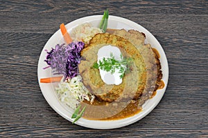 Crispy potato pancakes