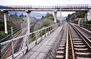 The crisscross Railway tracks