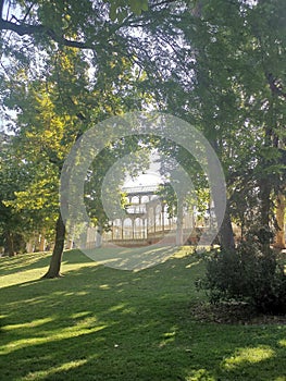 Cristal Palace in the Parque de El Retiro in the center of Madrid, Spain