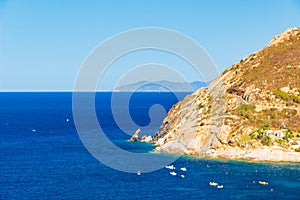 Sea in the Elba island near Chiessi, Italy