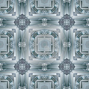 Cristal symmetry abstract design pattern. illustration seamless