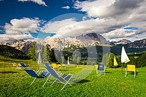 Cristallo mountain near Cortina d'Ampezzo, Italy photo